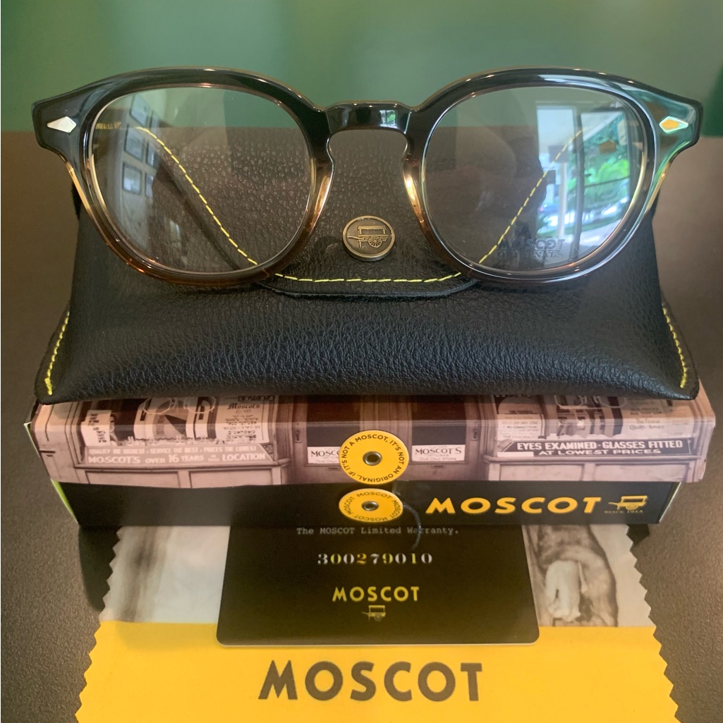 Moscot Originals Nyc Lemtosh Grey-Brown Fade 49mm Round Eyeglasses
